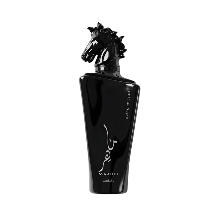 Frasco del Maahir Black Edition Lattafa Eau de Parfum Unisex