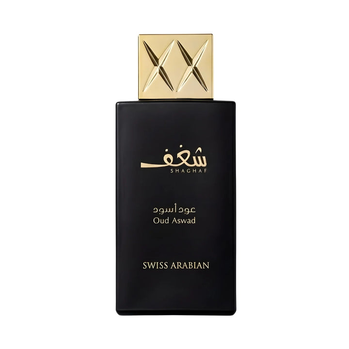 Frasco del perfume Shaghaf Oud Aswad Swiss Arabian Eau de Parfum Unisex